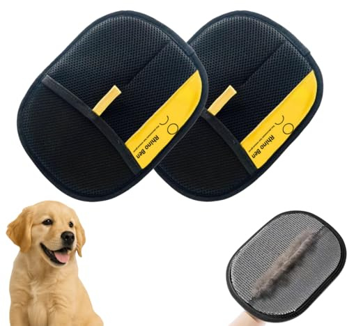 Varibee - Guanto rimuovi peli Animali Domestici per Cani e Gatti, Guanti per Toelettatura e Cura Animali Riutilizzabili, Guanto Spazzola per Pulizia Pelo