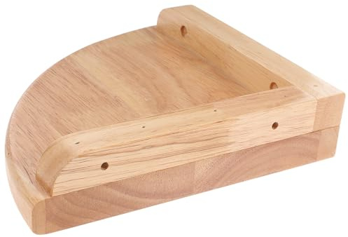 FIXOSHEE Étagère Murale d'angle en Bois Naturel 18 CM Tablette Flottante Cuisine Salon Rangement