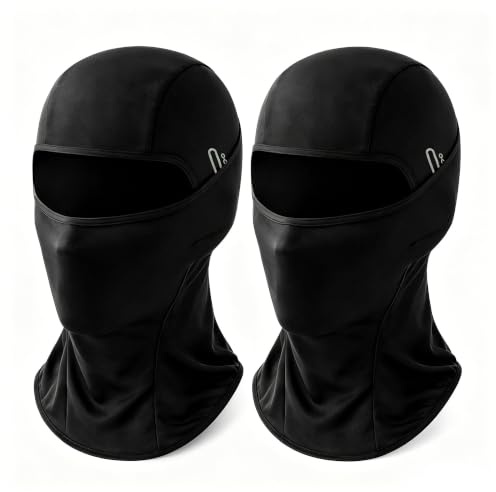 NOVEINN 2 Pieces Summer Balaclava for Men/Women,UV Protection,Breathable and Cooling Balaclava with Glasses Holes for Motorcycle,Cycling,Fishing Or Hiking Outdoor Sports