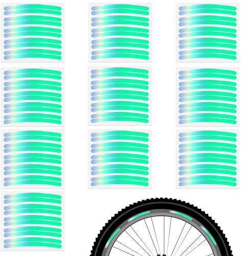 100 Stück Reflektierende Sticker für Fahrrad und Roller, Felgen reflektoren | Fahrrad Dekor mit Laser Effekt Selbstklebend, Felgen Reflektoren Fahrrad für MTB Rennrad Citybike, Reflektor Streifen.