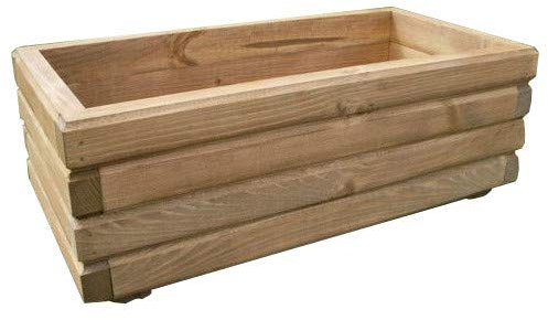 Kena D-2 Jardinière en bois Länge 100 cm Noisette