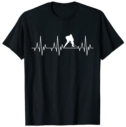 Eishockey Herzschlag T-Shirt Eis Hockey Spieler Mannschaft
