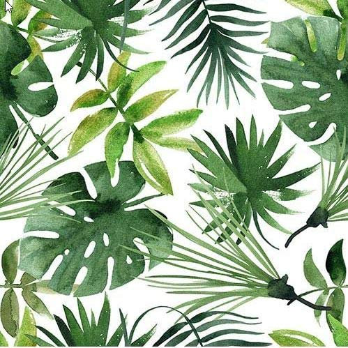 20 Servietten Mischung aus Palmenblätter als Tischdeko für den Sommer 33x33cm