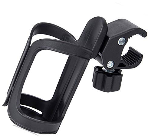 VOANZO Bike Bottle Holder, Black Bicycle Cup Holder 360 Degrees Rotation Cycling Water Bottle Cages; fit Bicycles, Mountain Bikes, Prams and Wheelchair