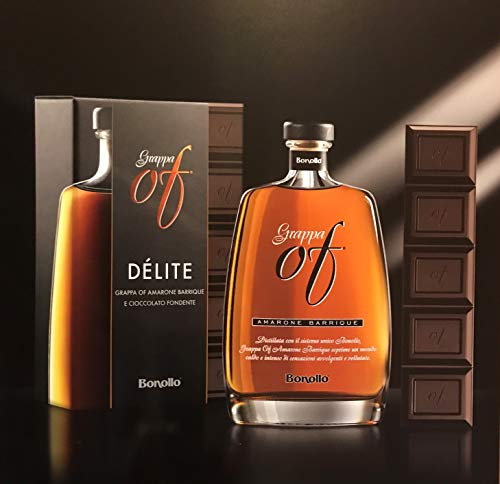 Délite OF Bonollo- Grappa OF Amarone Barrique 35 cl 42% vol. e Cioccolato Fondente Extra 85 g