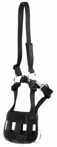 AMKA Weide Maulkorb Fressbremse mit Halfter Pferd 5 Fach verstellbar