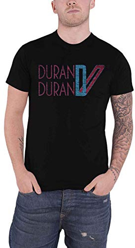 Duran Duran T Shirt Double D Retro Logo Nue offiziell Herren Schwarz S