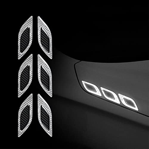 Reflektierende Aufkleber für Auto, Warnung, Sicherheit, DIY, Karosserie-Aufkleber, dekorative reflektierende Aufkleber, personalisierbar, geeignet für alle Modelle (weiß)