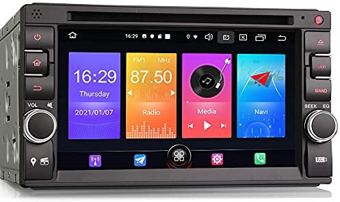 Erisin Double Din Android 10.0 Car Stereo Sat Nav DVD Player CarPlay & Android Auto DAB+ Bluetooth GPS WIFI 4G OBD2 Steering Wheel Control TPMS Mirror Link