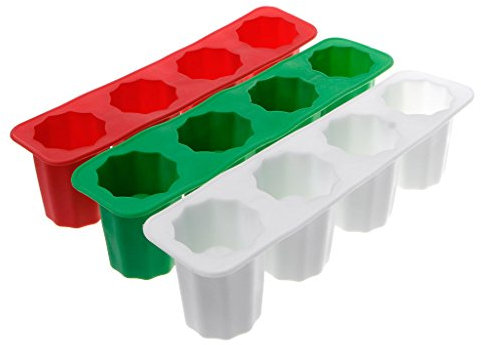 LANCHEN Practical Silicone 4-Cup Shaped Ice Cube Shot Wine Glass Freeze Mold Maker Tool
