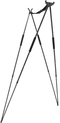 Zielstock Pirschstock Jagd aus leichtem Aluminium mit 2-Punkt-Auflage inkl. Transporttasche