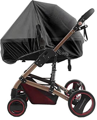 Moskitonetz Kinderwagen Universal Insektenschutz für Buggy Babywagen Reißfest Atmungsaktiv Fliegennetz Spoprtwagen Luftig Babyschalen Mückennetz mit Gummizug Insektennetz für Reisebett Kinderwagen