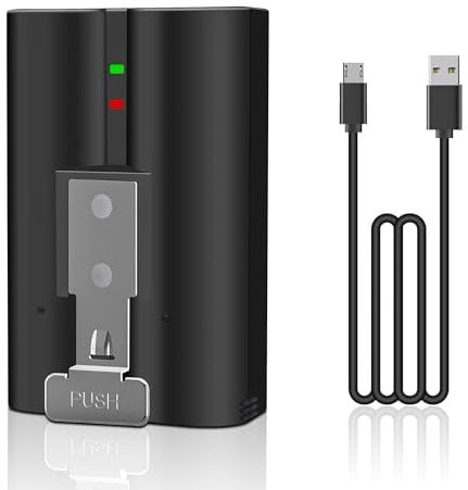 LBTPH 6040mAh 3.65V V4 Akku für Ring Video Doorbell 2/3/4 & 3 Plus, 1080p Videoauflösung, Schwarz