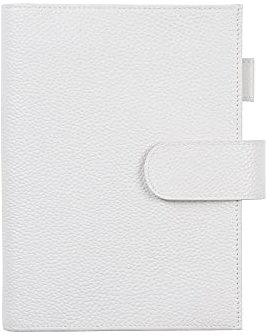 Moterm Leder Cover für Stalogy B6 - mit Rückentasche, Stiftschleife und Kartensteckplätze (Kiesel-Creme)