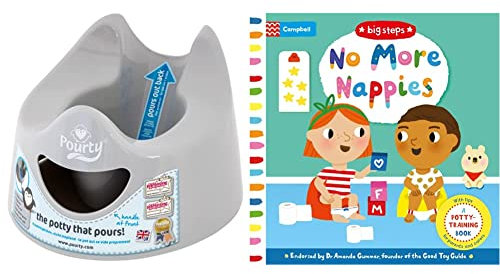 Pourty Easy-to-Pour Potty (Penguin Grey), P1GR & No More Nappies: A Potty-Training Book (Campbell Big Steps, 2)