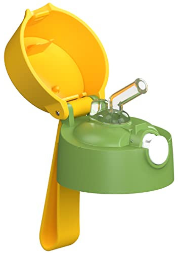 JARLSON® Ersatzdeckel inkl. Silikon Mundstück - für die CHARLI Edelstahltrinkflasche von JARLSON - Ersatzteil - Ersatz - GELB GRÜN