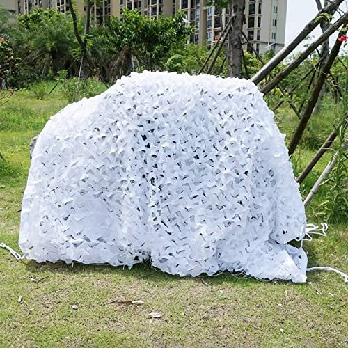 CHEVVY Weißes Tarnnetz Schneetarnung, Große Größe Militärisch Verstärkt Jagd UV-Schutz Dekoration 2X3 2X6 2X8 3X3 3X4 3X6 4X4 4X6 5X5 6X10 10x10m (Size : 4x10m/13x32.8ft)