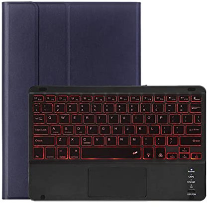 ZKAIAI Cover con Tastiera per iPad 6 Gen 2018/ iPad 5 Gen 2017/ iPad Pro 9.7/ iPad Air 2/ iPad Air 1, Tastiera Retroilluminata 7 Colori Bluetooth Staccabile con Touchpad