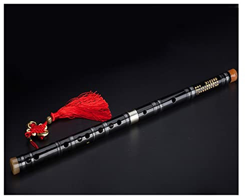 bambusflöte strumente Querflöte Instrument Anfänger Erwachsene Schüler Querflöte Profi Bitterbambusflöte Single Cupronickel (Color : Bk)