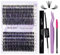 Extension Cils Individuels Kit 240PCS Faux Cils Individuel Bouquet 0.07mm Cluster Lashes Kit D Curl 12-16mm 30D+40D DIY Extensions de Cils Cluster Kit(30D/40D-D-Cluster Cils Extension Kit)