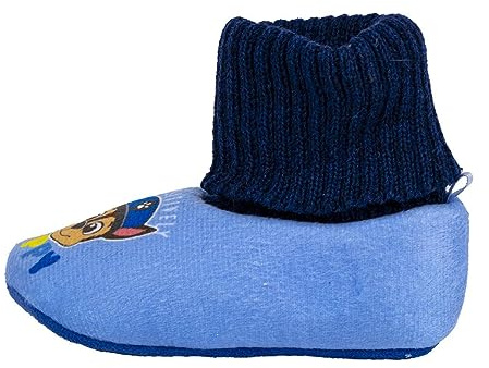 Paw Patrol Hausschuhe - Blau - Größe 22 - Ohne Verschluss - Kinderhausschuhe im Boot Style - Aus Polyester - Chase Aufdruck - Original Produkt in Spanien Designed