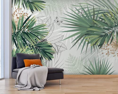 Carta Da Parati 3D Foglia Di Banano Foglia Di Giungla Carta Da Parati Camera Letto Moderna Fotomurali 3D Gigante Murale Decorazione