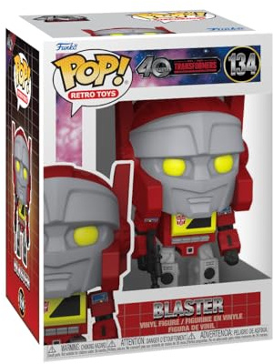 Funko POP! Retro Toys: Transformers G1 - Blaster | Offizielles Action/Adventure Merch - Vinyl Sammelfigur als Regal Deko - Geschenkidee zum Geburtstag für Fans und Sammler