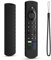 DUOLAXMENG Silicone Cover for Fire TV Stick 4K+ Max 2nd gen 2023 Remote Cover, Toshiba/Insignia Smart TV Remote Silicone Case Cover Anti-Slip Sleeve with Lanyard (Black)