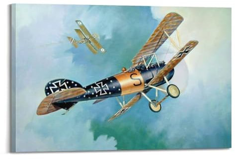 BPQN Poster, Motiv: Jasta 78b Albatros DVa Angriffsflugzeug im Vintage-Stil, dekoratives Gemälde, Leinwand-Kunstbild, 20 x 30 cm