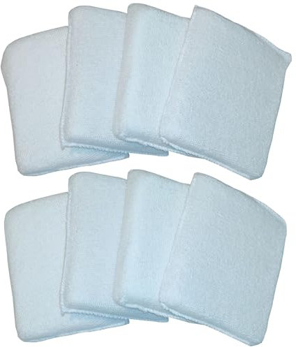 Staining Pad - Set of 8, Microfiber Terry Cloth Pad Size = 4 x 5 Ideal for Staining, Polishing, Cleaning, Waxing, and Compund Application