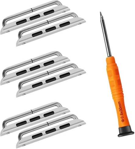 Adaptador de correa de reloj compatible con conectores de correa de Apple Watch de 49 mm, 45 mm, 44 mm, 42 mm, 41 mm, 40 mm, 38 mm, correa reemplazable, accesorios de conexión de metal para iWatch