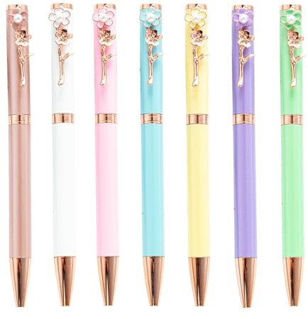 Generisch Kugelschreiber,Kreative Schreibstifte Für Das Journaling - Büro-Stifte, Werbestift Mit Blumen-Perlen-Clip Für Schule, Büro-s Und Zuhause