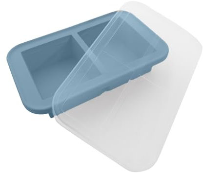 Dotz bac à soupe congélateur, idéal pour la congélation de cubes de soupe, moule à soupe 2 compartiments de 500ml