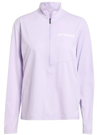 adidas Damen Terrex Multi Climacool Half Zip Long Sleeve T-Shirt (Lange Ärmel) (1er Pack)