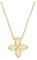 Sofia Milani - Damen Halskette 925 Silber - vergoldet/golden - mit Zirkonia Steinen - Blumen Anhänger - N0842