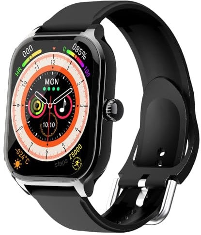 WPARHUS Aysoi Smart Watch for Men Women with Bluetooth Calling, Fitness Tracker, Heart Rate and Sleep Monitor, Magnetic Charging, Extra Long Battery Life, Large HD Screen, Multi-Language Support