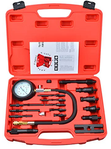Zoomtools 17-Tlg Kompressionsprüfer für Dieselmotoren 70 Bar Kompressionsprüfer Diesel Kompressionstester