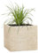 Pflanzwerk® Pot de Fleur Fibre de Verre Cube Antique Sable 23x23x23cm *Jardinière antigel* *Protection UV* *Qualité européenne*