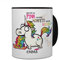 printplanet® Tasse mit Namen Emma - Motiv Einhorn - Namenstasse, Kaffeebecher, Mug, Becher, Kaffeetasse - Farbe Schwarz