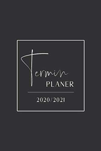 Terminplaner 2020/2021: Kalender 18 Monate • Jul. 2020 bis Dez. 2021 Planer, Wochenkalender • 1 Woche auf 2 Seiten • Perfekt zum Mitnehmen • Schwarzes Design