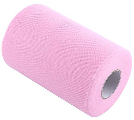 100 mètres 15cm bricolage décoration de mariage Tulle rouleau bobine vêtements tricot tissu pour la couture(C08 rose)