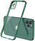 Mixroom - Cover Custodia per iPhone 12 PRO Max Bordi Piatti Protezione Fotocamera in Silicone TPU Placcatura Verde Foglia