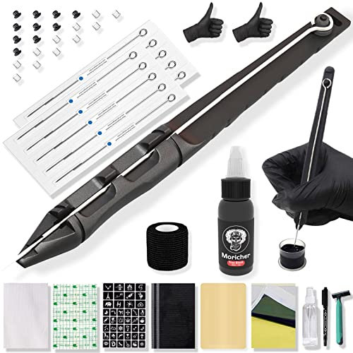 Moricher stick and poke set - Premium Tattoo Hand Poke Pen Kit Including Tattoo Needles Tattoo Accessaries for Tattoo Supplies DIY Tattoo Kit Tattoo Artist