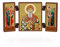 NKlaus - Heiliger Spyridon - christliche Ikone - reise Altar kleine Holz Triptychon 36156