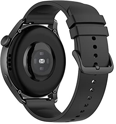KUTEWEU Armbänder für H-uawei Watch GT2 46MM/GT 2e,Silikon Ersatzband Verstellbares Weiches Silikonband,Uhrenarmband Armbänder Wrist Strap für H-uawei Watch 3/Watch GT42mm/46mm/GT2 Pro (Schwarz)