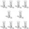 YO-HAPPY Piercing Classic 10 Stück Herren Manschettenknöpfe Manschettenknopf Silberfarbene Rückseiten Rohlinge 0,31
