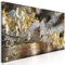 murando - Akustikbild Abstrakt 135x45 cm 1 tlg Bilder Akustikschaum Schallschutz Kunst Akustikpaneele Wandpaneele Schalldämmung Wandbild Schallabsorber Blumen Orchidee Textur Grau b-A-0766-b-a