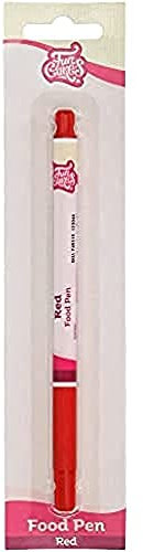 FunCakes Food Pen Red: Writer with 100% Edible Ink, Flexible Tip for both thick and thin lines.Great for personalizing your treats with Messages, Quick drying time, Halal certified