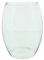 FRANK FLECHTWAREN Vase Grande, Glas, ovale Form, große Öffnung, Maße: Ø 19 x 25 cm