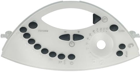 vhbw Panneau avant compatible avec Vorwerk Thermomix TM31 robot de cuisine - Couvercle frontal, noir/blanc/gris